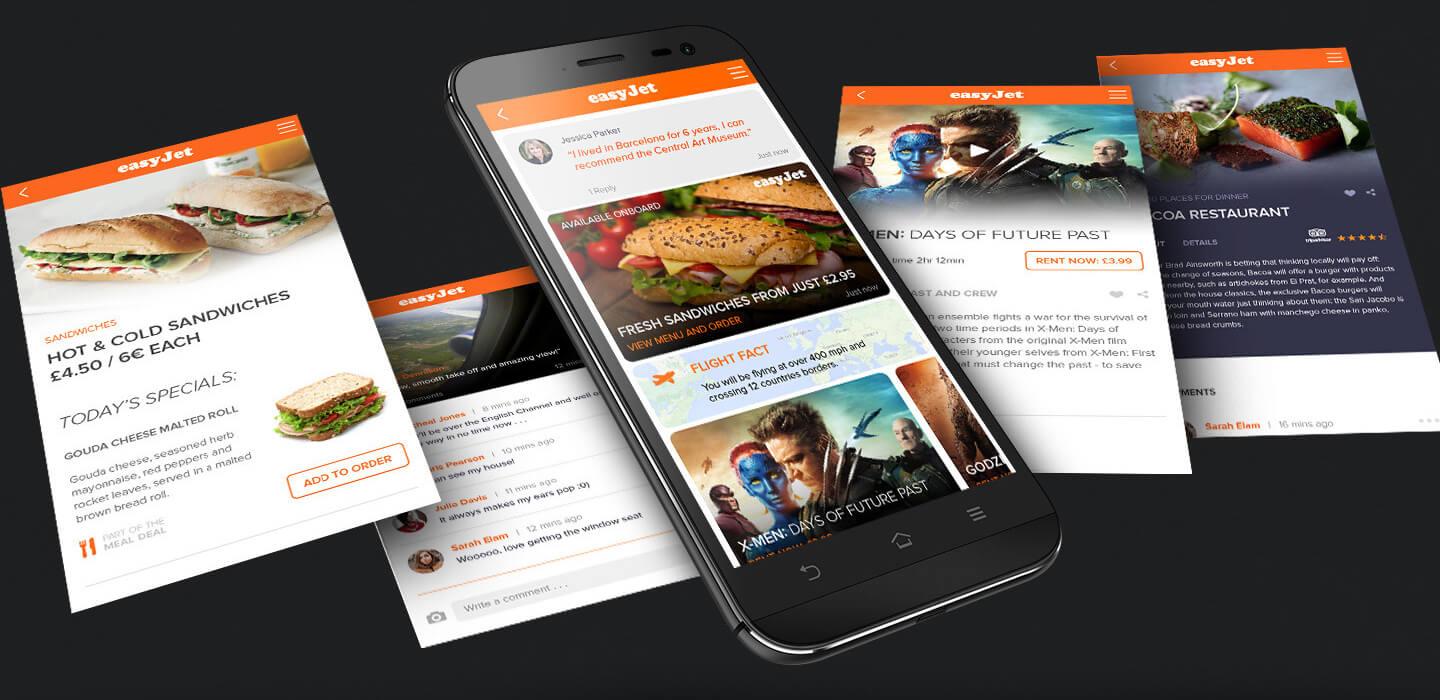 Easyjet app design concepts